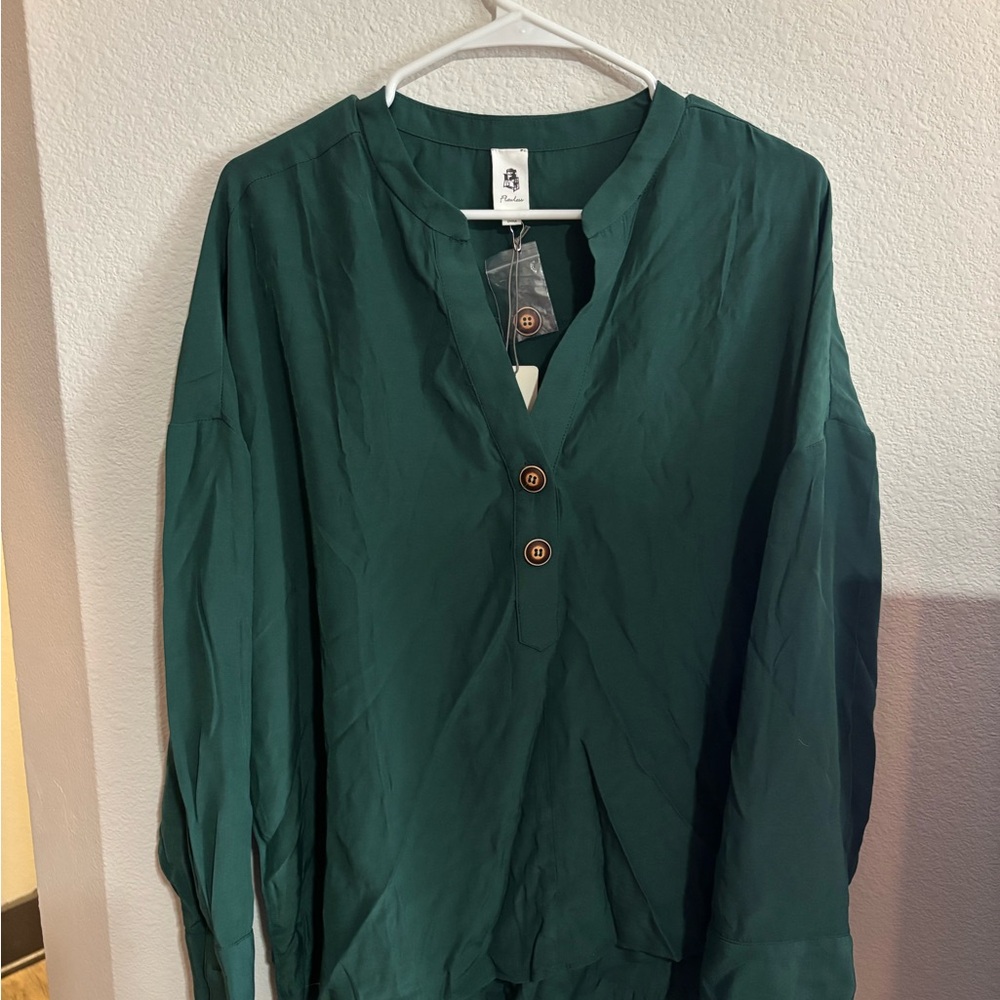 Forest Green Shift Top